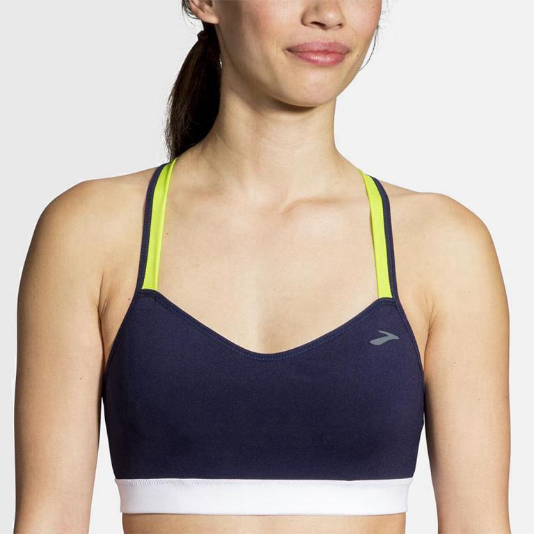 Brooks Uprise Crossback Womens Running Bra Ireland Blue (RQYI-38249)